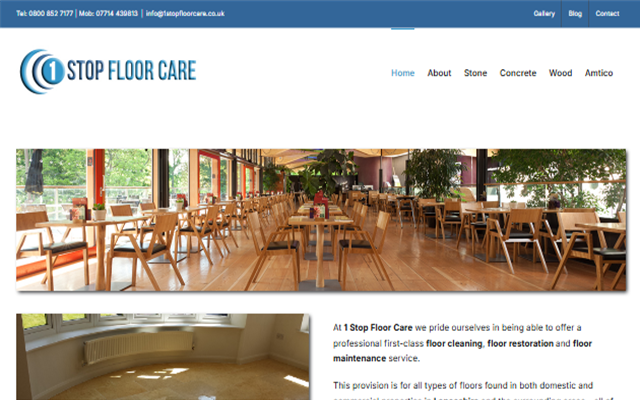 1 Stop Floor Care website screenshot