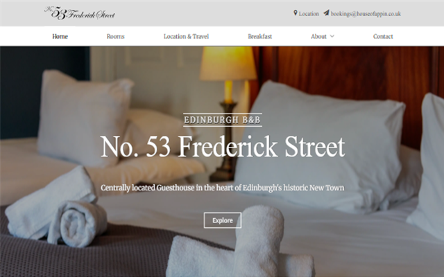 53 Frederick Street website screenshot