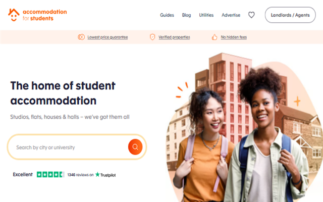 Accommodation for Students website screenshot