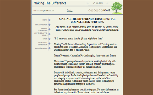Making the Difference website screenshot